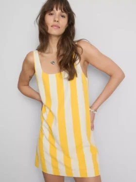 Mini-vestido reto estampado