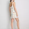 Mini-vestido reto estampado