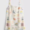 Mini-vestido reto estampado