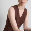 Mini-vestido sem mangas com decote em V