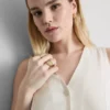 Mini-vestido sem mangas com decote em V