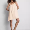Mini-vestido trapézio em algodão