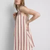 Mini-vestido trapézio em algodão