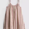 Mini-vestido trapézio em algodão