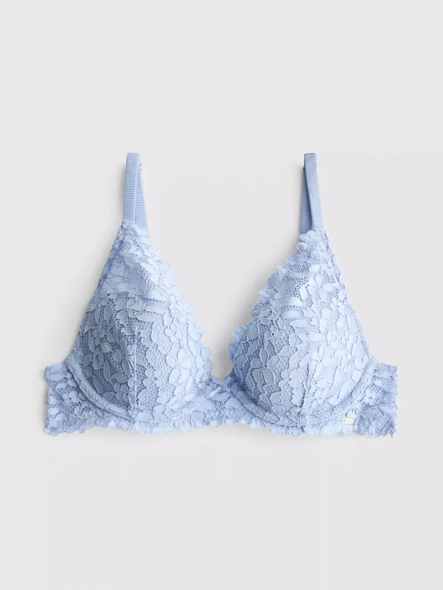 O sutiã de renda floral com vértice alto da coleção «The Edit»