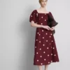 O vestido midi de linho com mangas bufantes da The Edit