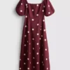 O vestido midi de linho com mangas bufantes da The Edit