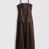 O vestido midi em camadas com mistura de linho da The Edit