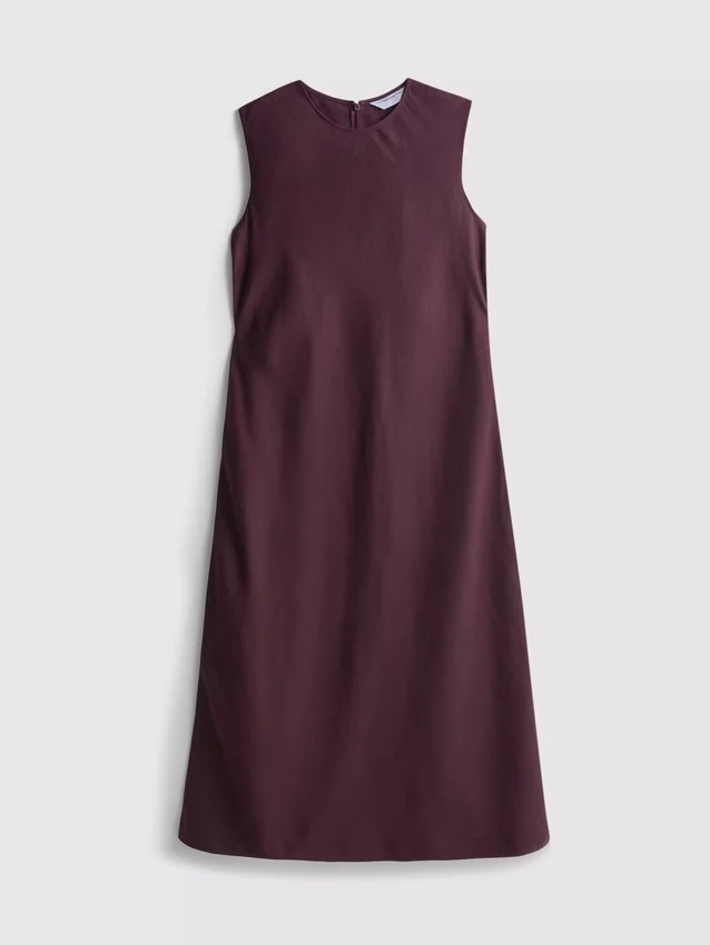 O vestido midi sem mangas em linho da coleção «The Edit»