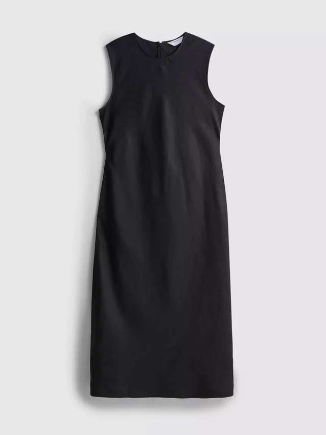 O vestido midi sem mangas em linho da coleção «The Edit»