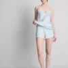 Os calções de pijama em mistura de seda da The Edit