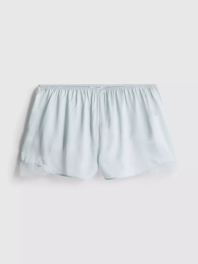 Os calções de pijama em mistura de seda da The Edit