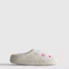 Pantufas de velo com coração