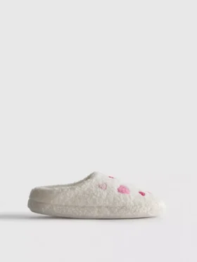 Pantufas de velo com coração