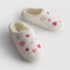 Pantufas de velo com coração