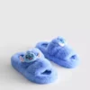 Pantufas fofas com duas tiras da Disney com o Stitch