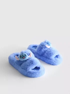 Pantufas fofas com duas tiras da Disney com o Stitch