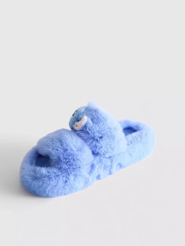 Pantufas fofas com duas tiras da Disney com o Stitch