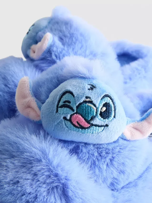 Pantufas fofas com duas tiras da Disney com o Stitch
