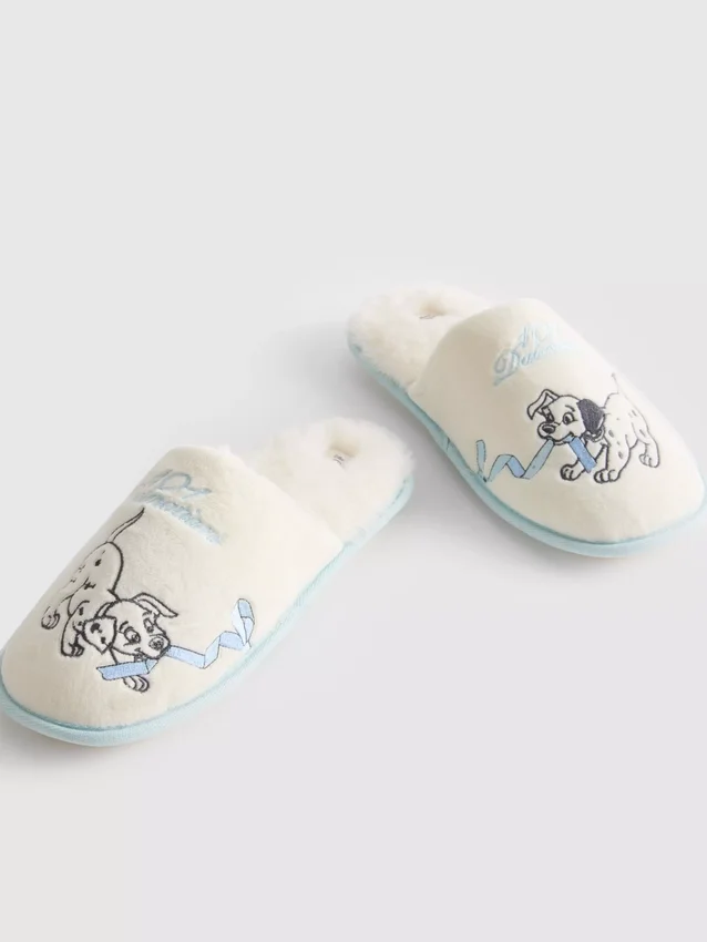 Pantufas tipo mule «101 Dálmatas» da Disney