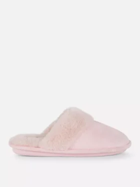 Pantufas tipo mule felpudas