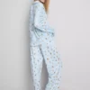 Pijamas boyfriend com padrão gráfico da «Idade do Gelo»