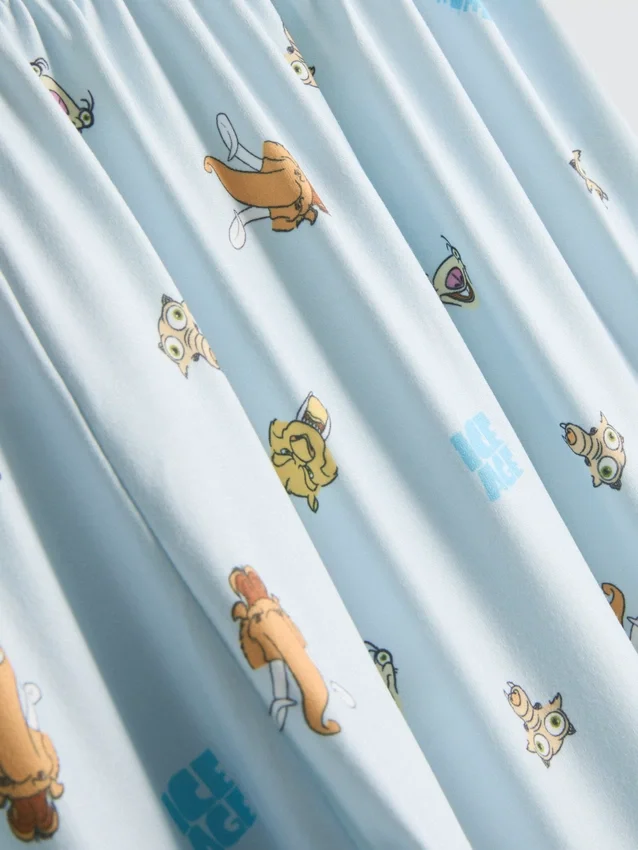 Pijamas boyfriend com padrão gráfico da «Idade do Gelo»