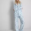 Pijamas boyfriend às riscas do Stitch da Disney