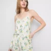 Pijamas com camisola sem mangas e calções