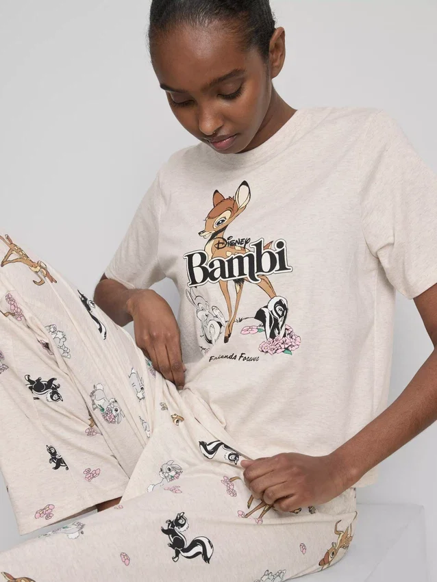Pijamas com estampado da Disney em mistura de algodão