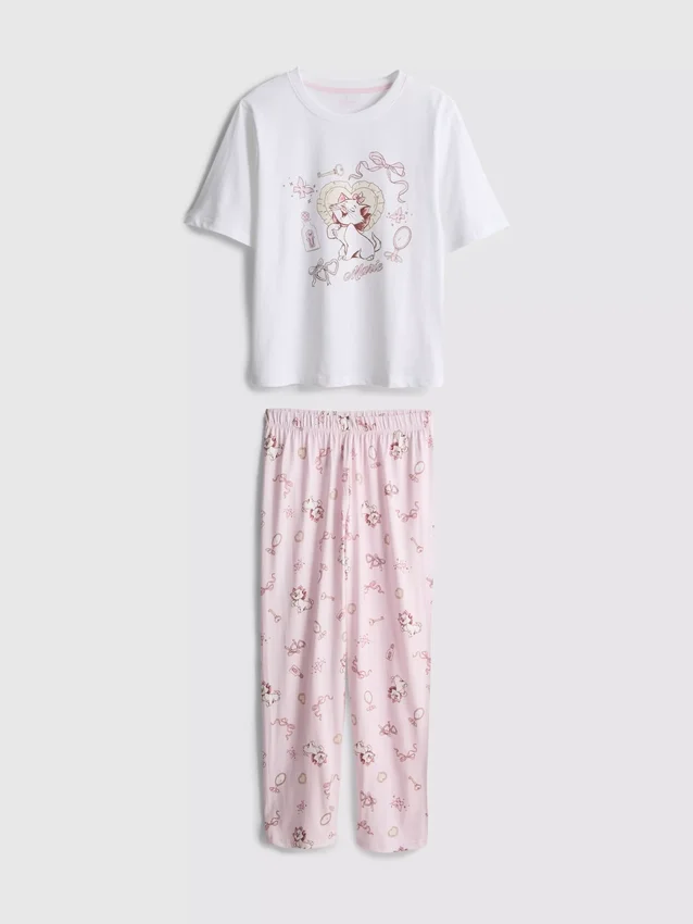 Pijamas com estampado da Marie, da Disney, da série «Os Aristogatos»