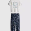 Pijamas com t-shirt do Stitch da Disney