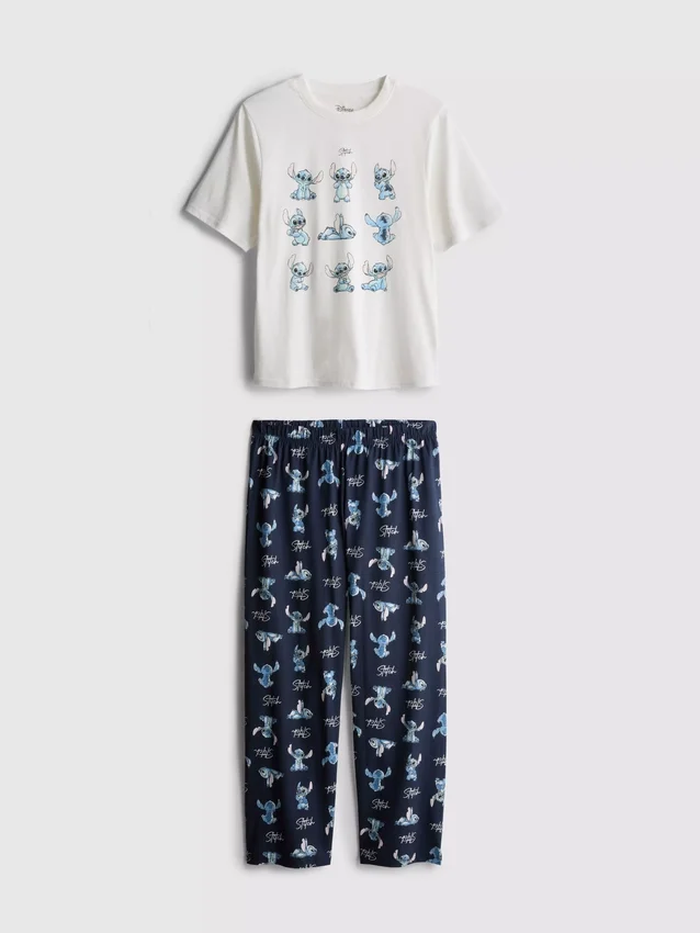 Pijamas com t-shirt do Stitch da Disney