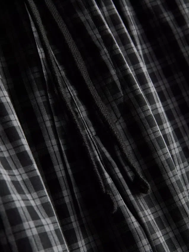 Pijamas compridos de popeline xadrez