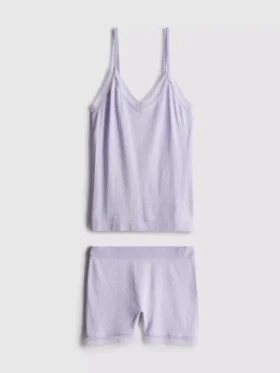 Pijamas curto com camisola sem costuras