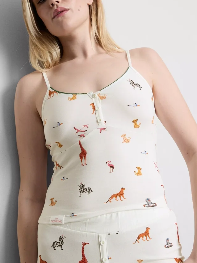 Pijamas curto com design do «Rei Leão» da Disney, com alto teor de algodão