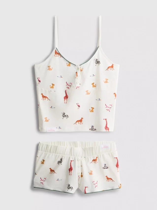 Pijamas curto com design do «Rei Leão» da Disney, com alto teor de algodão