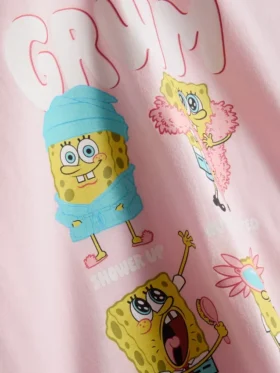 Pijamas curto com estampado do Bob Esponja