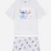 Pijamas curto com estampado do Stitch da Disney