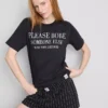 Pijamas curto com o slogan «O Diabo Veste Prada»