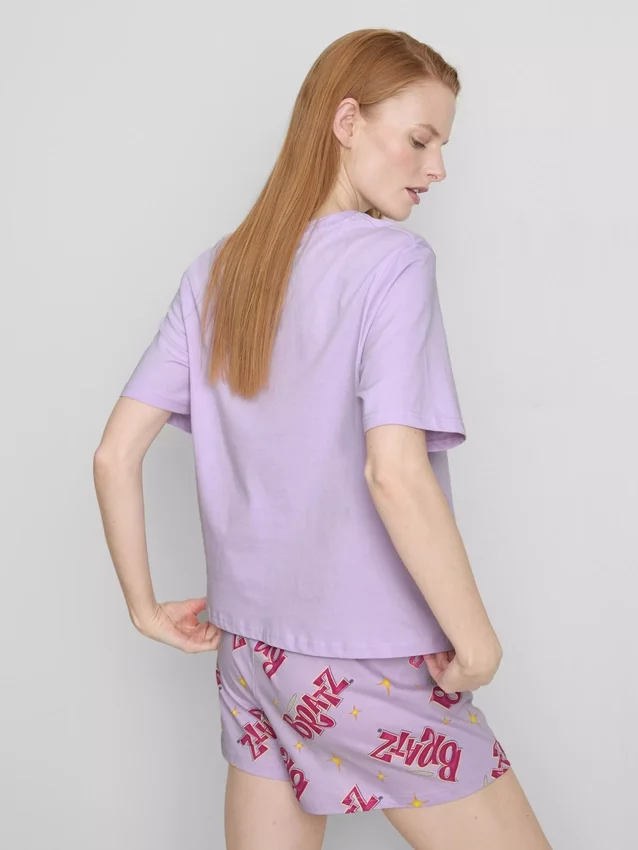 Pijamas curto de algodão com estampado Bratz