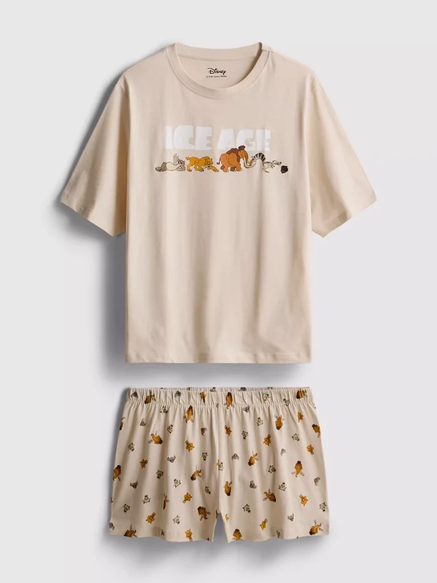 Pijamas curto de algodão com estampado da Disney «A Idade do Gelo»