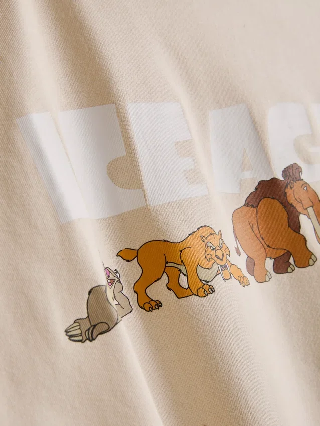 Pijamas curto de algodão com estampado da Disney «A Idade do Gelo»