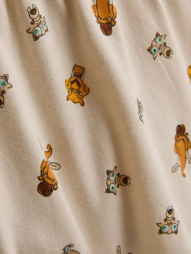 Pijamas curto de algodão com estampado da Disney «A Idade do Gelo»