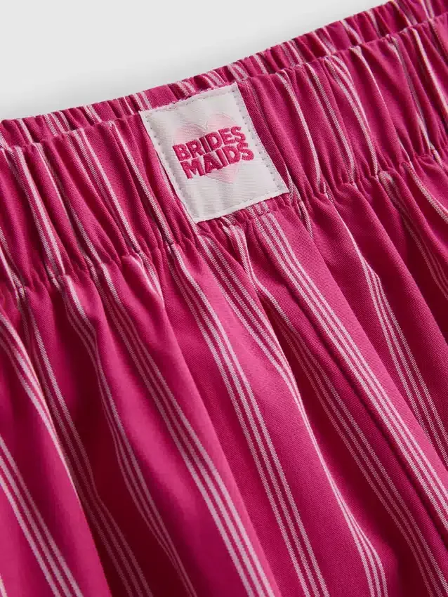 Pijamas curto de algodão com estampado gráfico para damas de honra