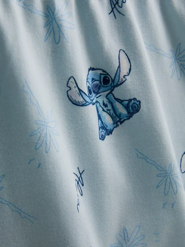 Pijamas curto de algodão com motivo do Stitch da Disney