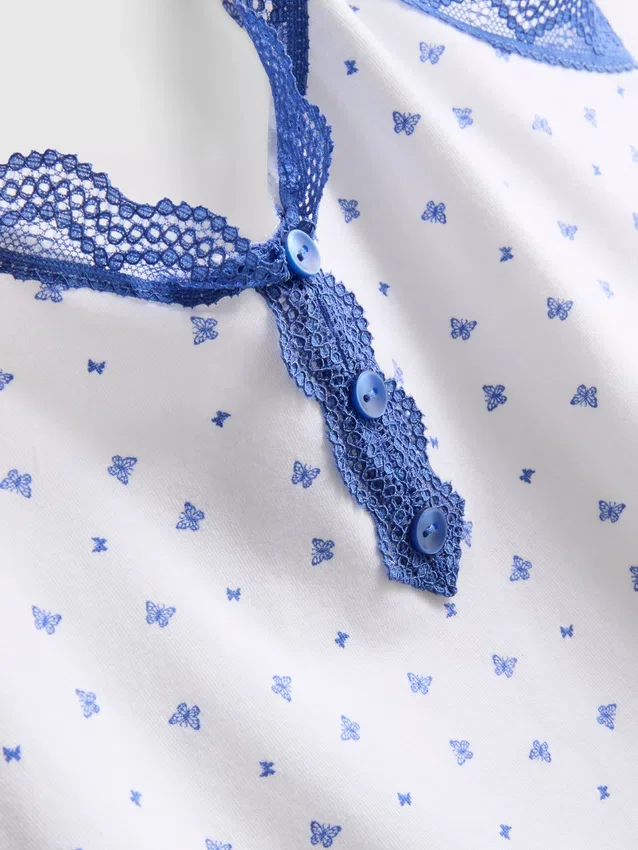 Pijamas curto elástico com alta percentagem de algodão