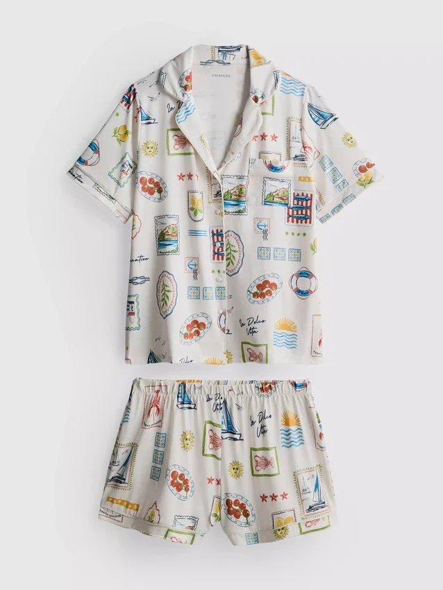 Pijamas curto estilo «boyfriend»