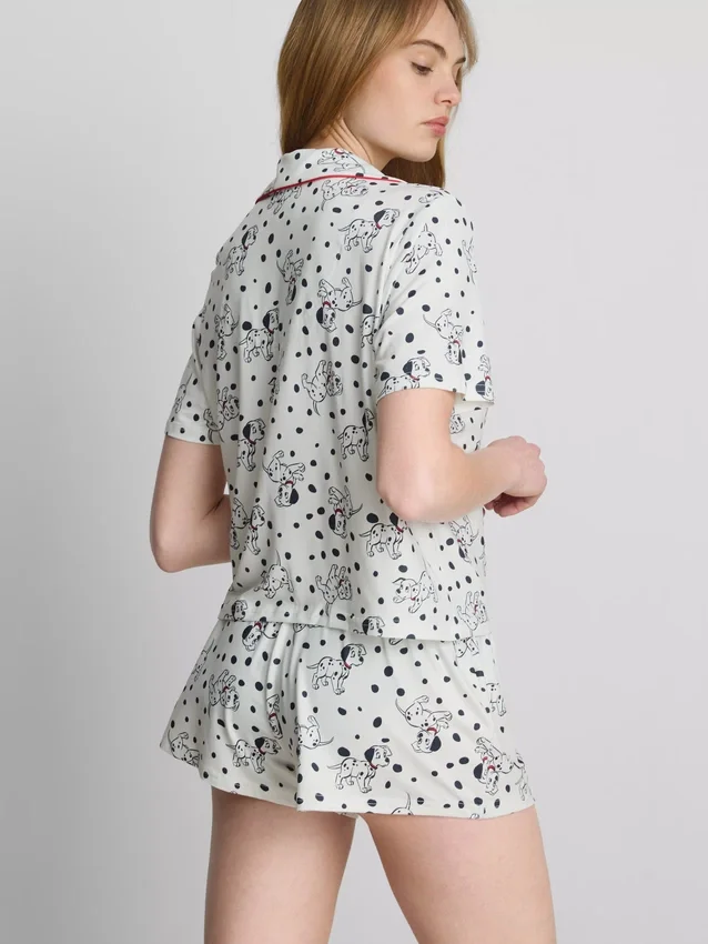 Pijamas curto estilo «boyfriend» com estampado dos 101 Dálmatas da Disney