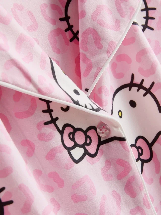 Pijamas curto estilo «boyfriend» da Hello Kitty